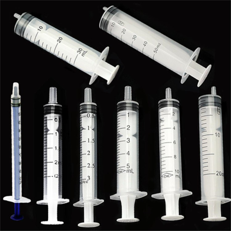 Disposable Medical 1ml 2ml 5ml 10ml 2 or 3 Parts plastic luer slip/lock syringe with needle 
