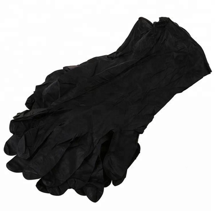 Hot selling black latex free disposable vinyl gloves with good price