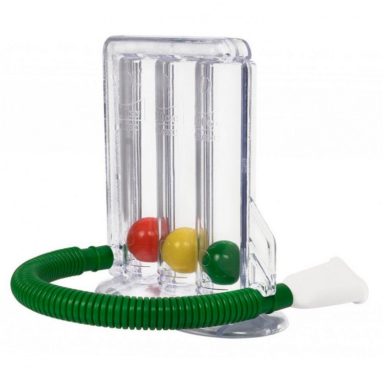 medical Portable Three Ball Incentive Spirometer for Deep Breathing Exercise 